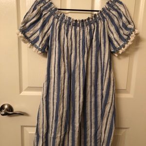 Off the shoulder dress with tassel sleeves